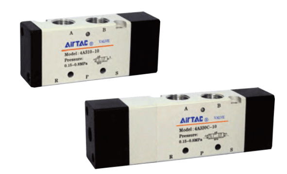 4A300 two-position and three-position air-pilot valves