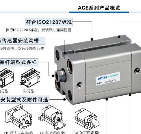 ACE Compact Cylinder series reference image for Cylinder pneumatic products, model matching, and RFQ sourcing
