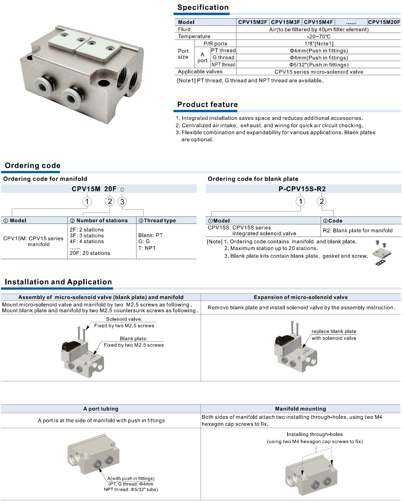 Published ordering or installation reference for this manifold base