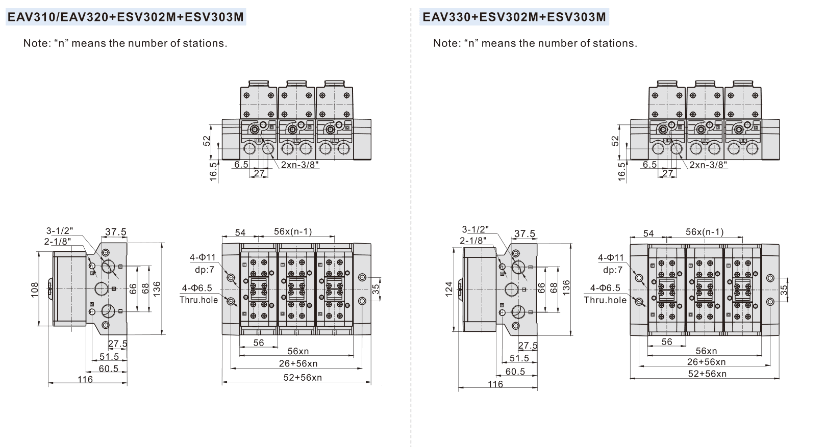 ESV300 manifold installation reference
