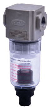 GAF100 compact filter photograph with PC drain bowl
