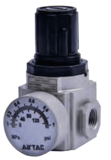 GAR100 compact regulator photograph with circular pressure gauge