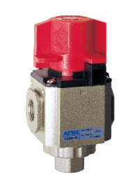 GZ manual shut-off valve with red operating knob