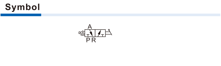 GZ manual three-port two-position pneumatic symbol