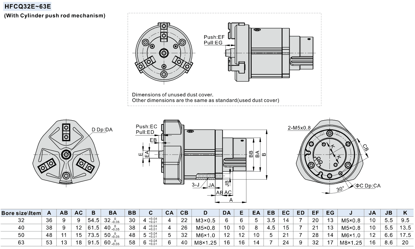 AirTAC HFCQ official e dimensions