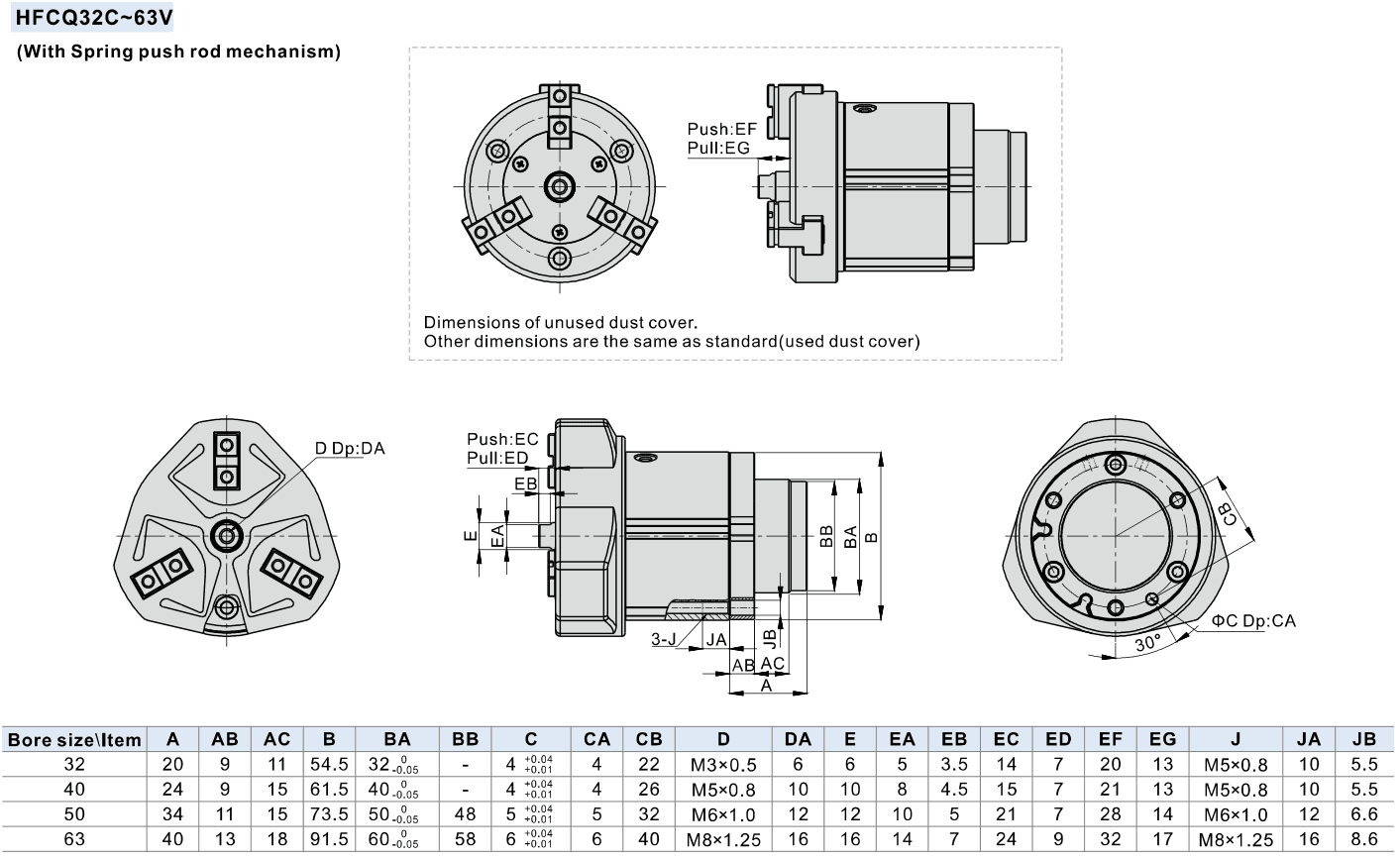 AirTAC HFCQ official v dimensions