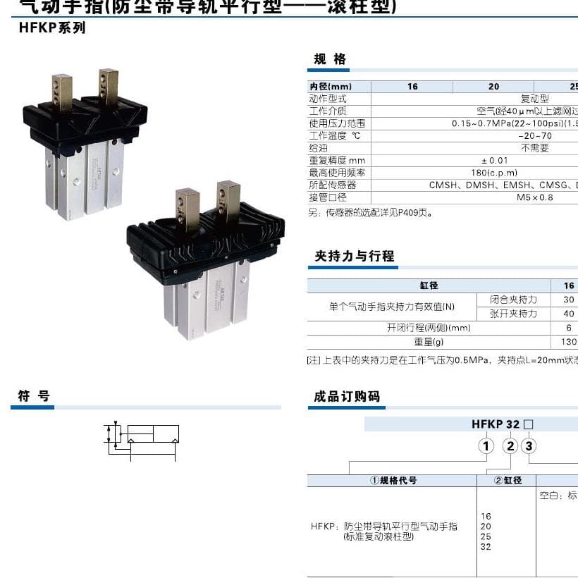 HFKP Precision Parallel Greiferserie reference image für Greifer Pneumatikprodukte, Modellabgleich und Angebotsanfrage