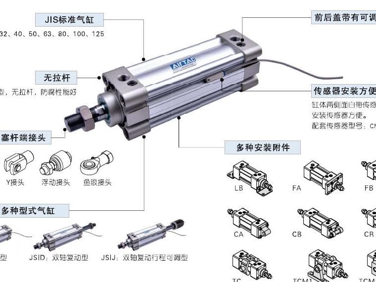 JSI Tie-Rod Cylinder series reference image for Cylinder pneumatic products, model matching, and RFQ sourcing