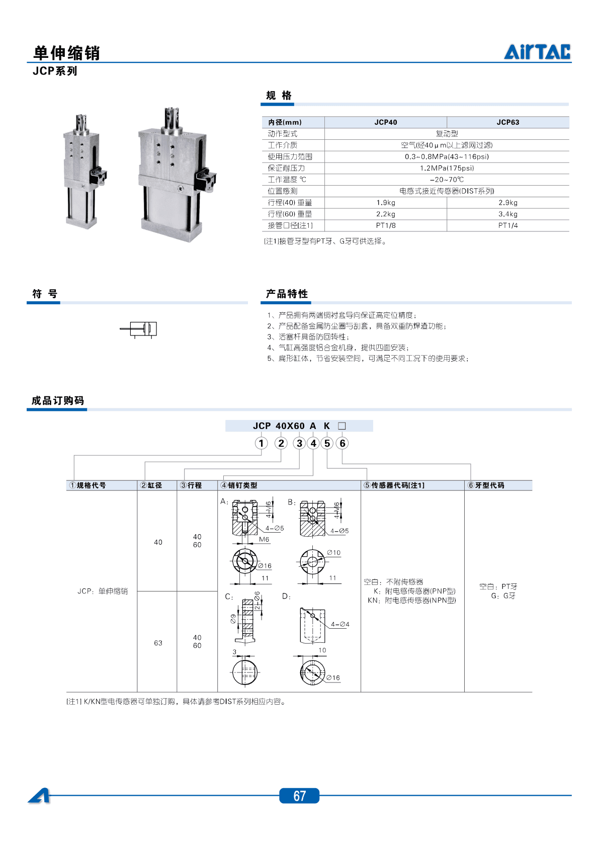 AirTAC JCP Pin Cylinder Sourcing